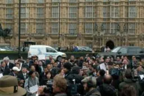 Gurkha protest outside Parliament