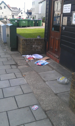 Rubbish on Sandgate High Street