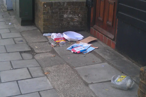 Rubbish on Sandgate High Street