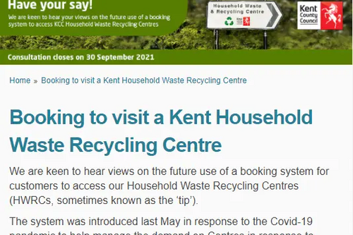 Kent Recycling Centre Consultation