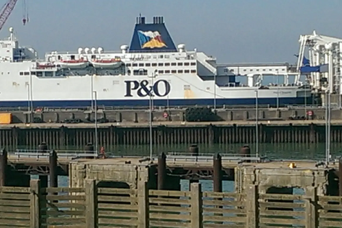 P&O Ferry in Dover port (Eastern Docks)