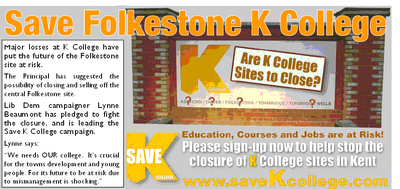 Save K College campaign banner