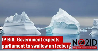 NO"ID Investigatory Powers Bill "Iceberg" poster