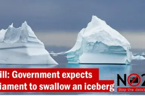 NO"ID Investigatory Powers Bill "Iceberg" poster