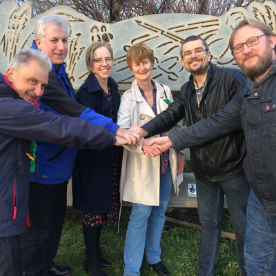 Green Council candidates 2019 John Wing, Doug Wade, Georgina Treloar and Lesley Whybrow and Lib dem candidates Tim Prater and Gary Fuller