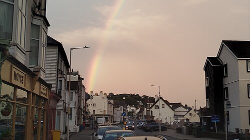 Rainbow over Sandgate High Street