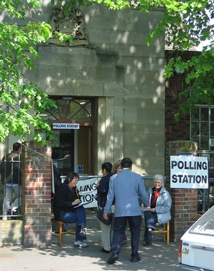 Polling station for the 2005 General Election.