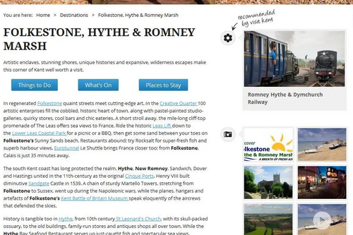 Discover Folkestone, Hythe and Romney Marsh website