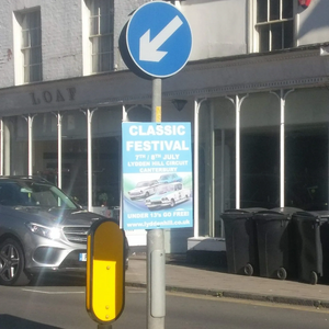 Flyposting on street furniture