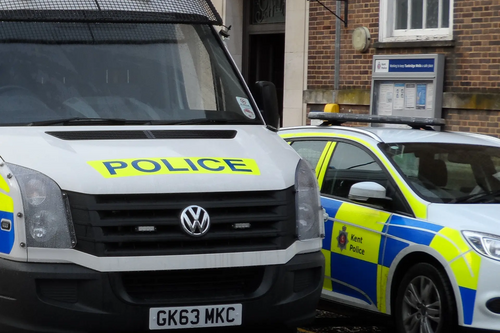 Kent Police van and car