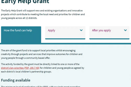 Kent County Council Early Help Grants