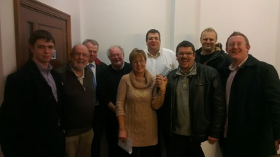 Shepway Lib Dems celebrate the double by-election win of Lynne Beaumont in Park ward on 22 November