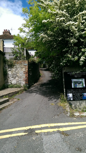 Sandgate path running from Chichester Hall towards Sandgate Recreation Ground