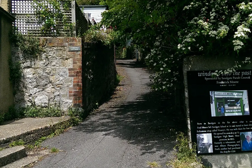 Sandgate path running from Chichester Hall towards Sandgate Recreation Ground