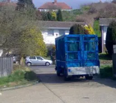 Brown top bins crammed into Shepway Council van