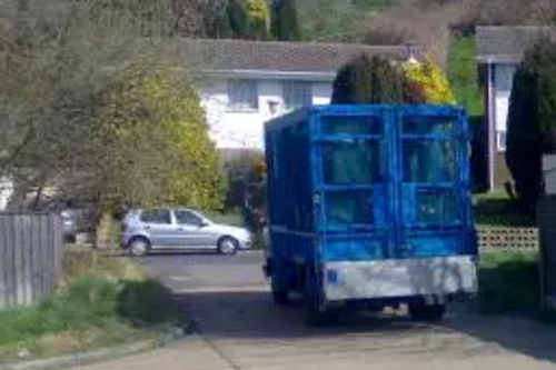 Brown top bins crammed into Shepway Council van