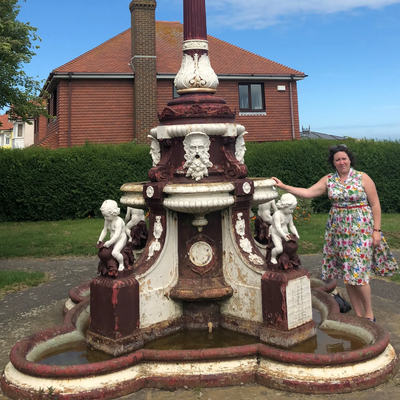 Danielle Anson with the Simon Cooper Weston Fountain