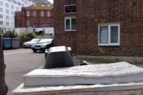 Fly tipping at Pavilion Court Road, Folkestone