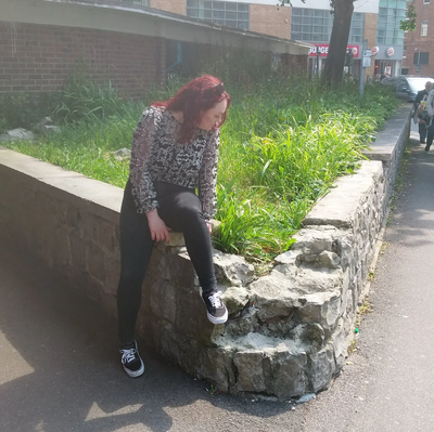 Chani Sanger at Folkestone Bus Station