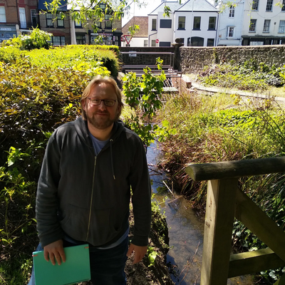 Gary Fuller at Enbrook Stream