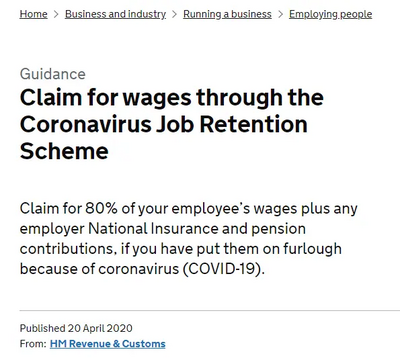 HMRC Furlough Scheme Site