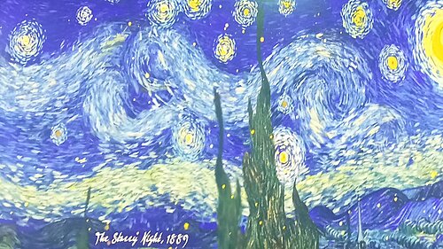 A Starry Night by Van Gogh (photo TP from London exhibition)