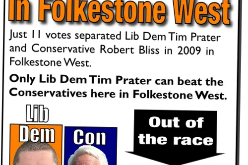 Folkestone West result bar chart: It's Tim Prater or the Conservative