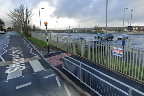 Folkestone West Train Station Car Park from Shorncliffe Road