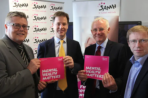 Nick Clegg and Norman Lamb supporting Scottish Mental Health Awareness Campaign