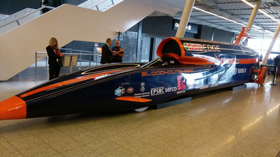 BLOODHOUND SSC, supersonic car powered by both a jet engine and a rocket.