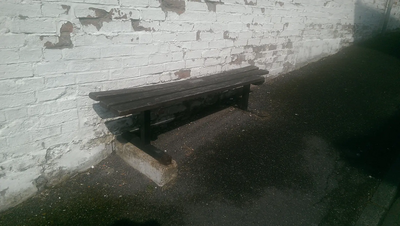 Bench (needing repair) Wilberforce Road, Sandgate