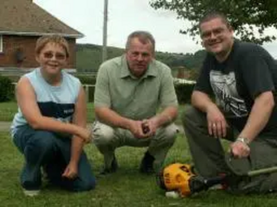 Some of the Lib Dem team including Peter Carroll and Tim Prater on the Cheriton Rec site after the gardening day