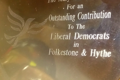 the Mary Done Award for an Outstanding Contribution to the Liberal Democrats in Folkestone & Hythe