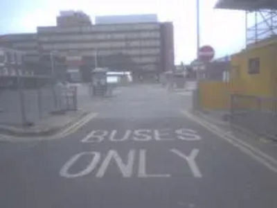 Bus station entrance