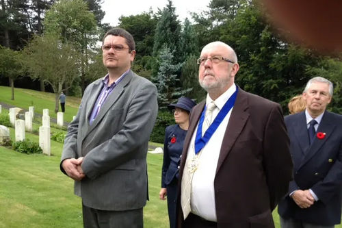 Tim Prater and Tom McNeice at Shorncliffe Canada Day Service 2012