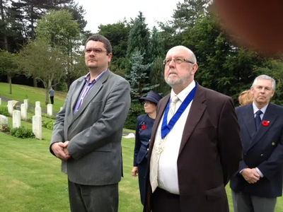 Tim Prater and Tom McNeice at Shorncliffe Canada Day Service 2012