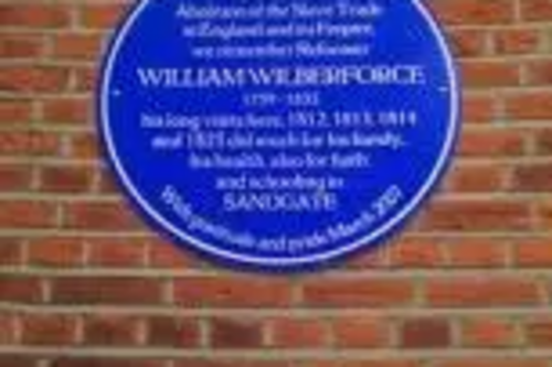 William Wilberforce plaque in Sandgate