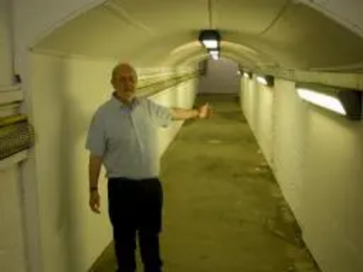 Tom McNeice in refurbished Folkestone West subway