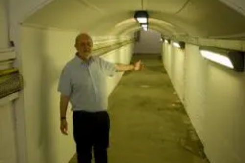 Tom McNeice in refurbished Folkestone West subway