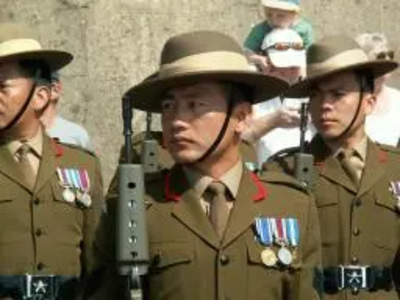 British Army Gurkha's on parade