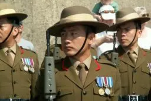 British Army Gurkha's on parade