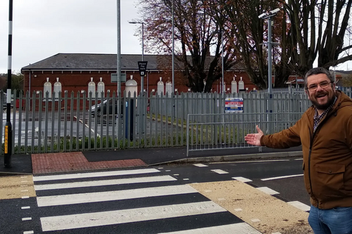 Tim Prater by new Shorncliffe Road / Folkestone West Zebra Crossing