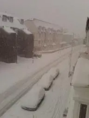 Snow covered road