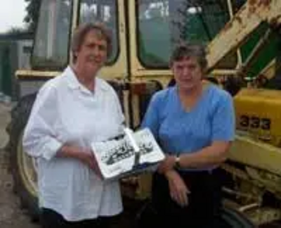 Sylvia Oiller and Mrs Smeed of the Mushroom Farm