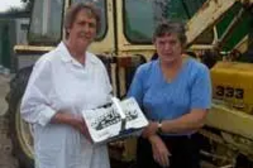 Sylvia Oiller and Mrs Smeed of the Mushroom Farm