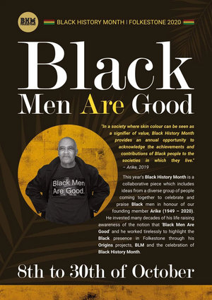 Black Men Are Good: Black History Month Folkestone 2020 programme cover