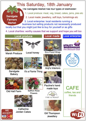 Sandgate Farmers Market flyer