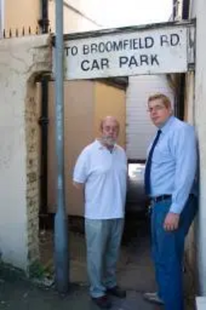 Tom McNeice and Darren Briddock by Cheriton High Street tunnel to Broomfield Road Car Park