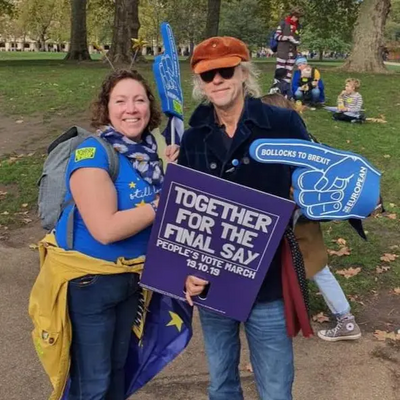 Danielle Anson and Bob Geldof at People's Vote March