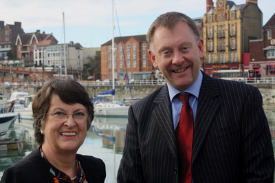 Russ Timpson and Catherine Bearder at Ramsgate Port